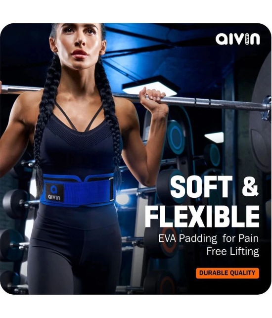 Aivin Blue Nylon Neoprene Gym Belt - M