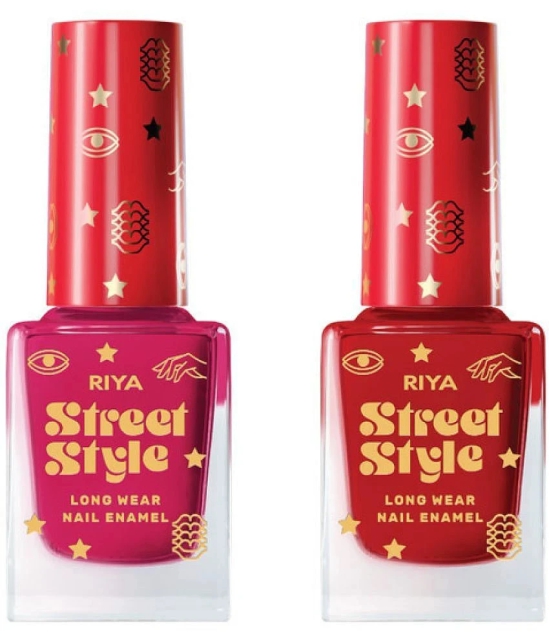 Street Style Multi Glossy Nail Polish ( Pack of 2 )