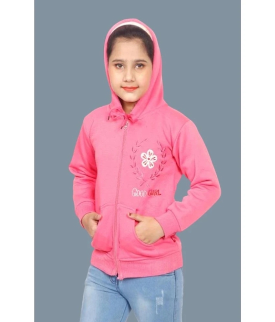 Coxxup Girls Cotton Blend Light Weight Jacket For ( Pack of 1 , Pink ) - None