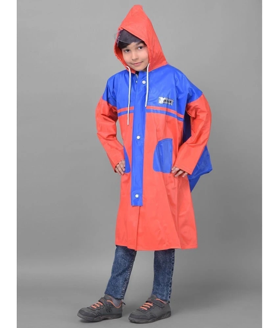 Dollar Rainguard Kids PVC Full Sleeve Solid Raincoat With Adjustable Hood and Pocket - None