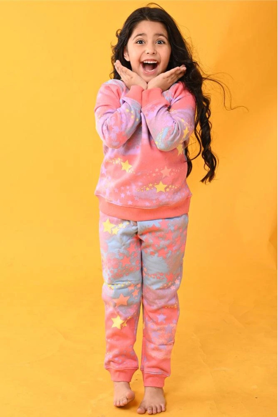 TIE DYE STAR FLEECE SWEATSHIRT - PINK-7-8 YEARS / 1N / PINK