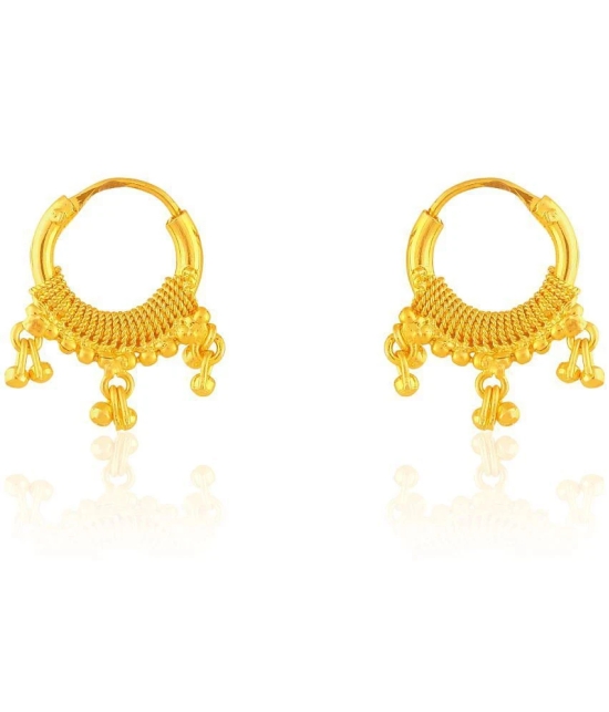 LUV FASHION Golden Bali Earrings ( Pack of 1 ) - Golden