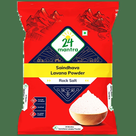 24 Mantra Saindhava Lavana Powder Rock Salt, 1 Kg