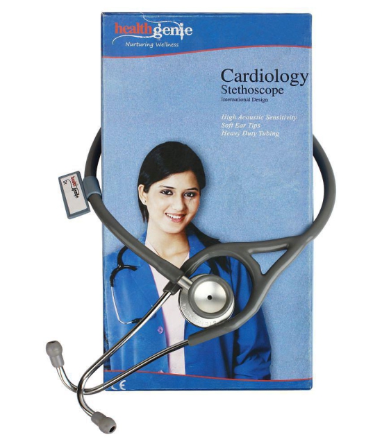 Healthgenie HG-404G Aluminium Double Diaphragm Stethoscope 65 cm Cardiology Grey