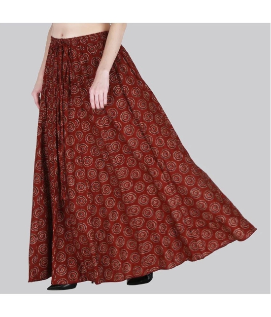 Sttoffa Maroon Cotton Womens A-Line Skirt ( Pack of 1 ) - None