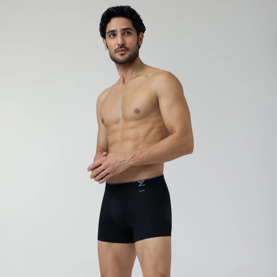 Traq Silver Cotton Trunks Black Knight S