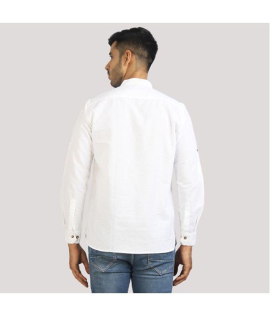 Life Roads - White Cotton Men's Shirt Style Kurta ( Pack of 1 ) - M, White