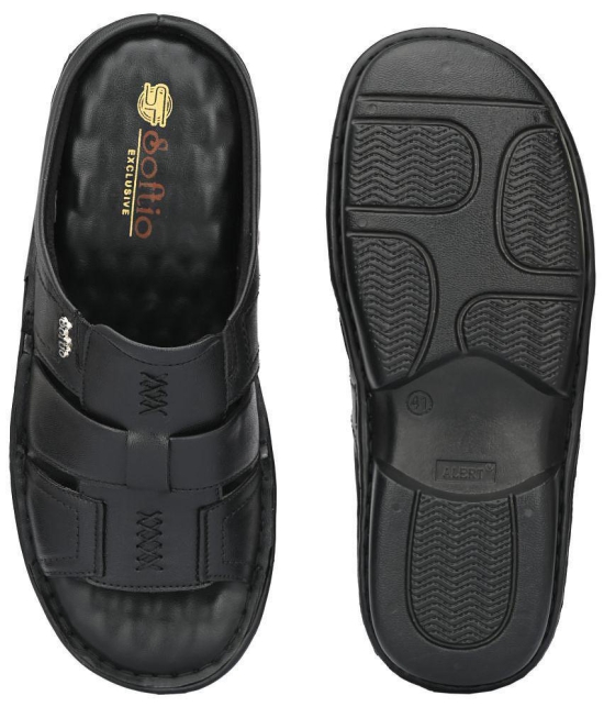 softio - Black Mens Sandals - None