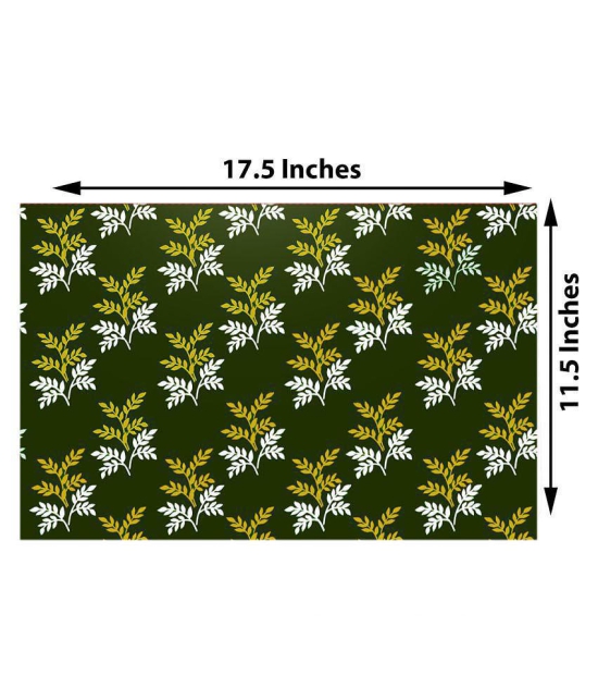 E-Retailer Set of 6 PVC Table Mats - Green