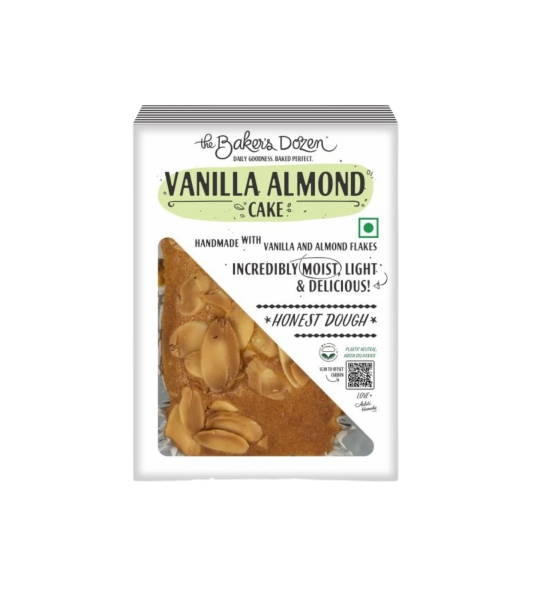 The Bakers Dozen Tbd Vanilla Almond Cake 150 G, 1 Pc