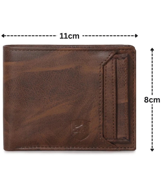 samtroh Brown PU Mens Two Fold Wallet ( Pack of 1 ) - Brown