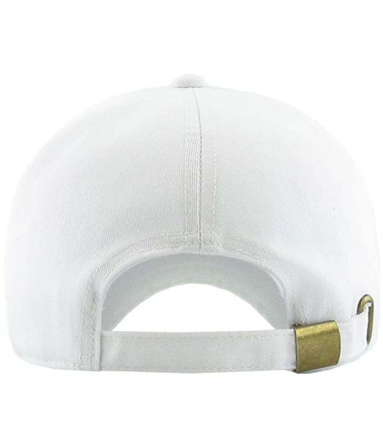 THRIFTKART White Cotton Blend Mens Cap ( Pack of 2 ) - White