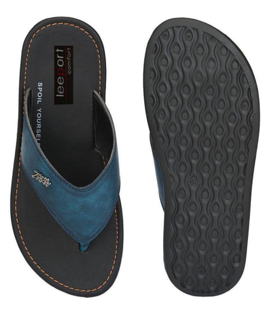 Leeport Blue Flip Flops - 8