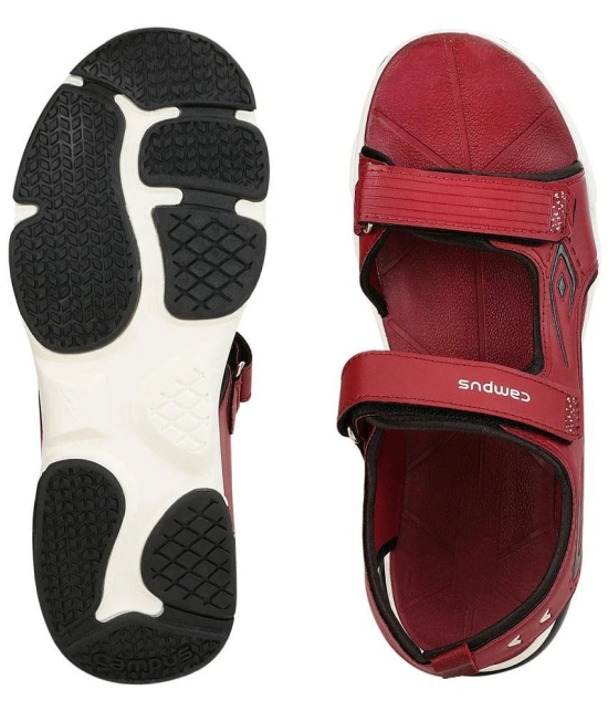 Campus - Maroon Mens Floater Sandals - None