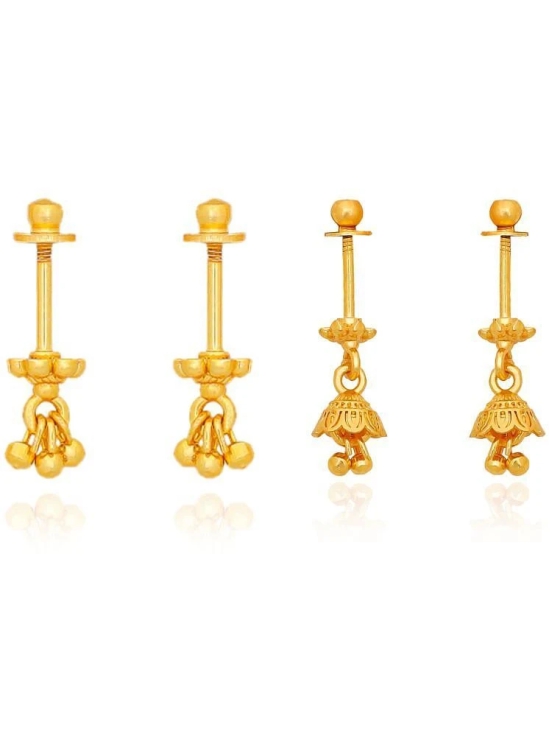 Drashti Collection Golden EarCuff Earrings ( Pack of 2 ) - Golden