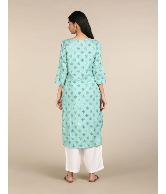 Karigari - Asymmetrical Rayon Green Women's Kurti ( Pack of 1 ) - None