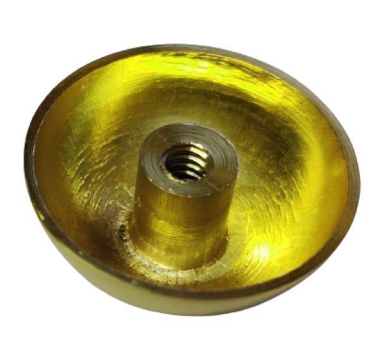 RiseOm Half Round Dome Cap made of brass 30mm diameter-GoldYellow / 10