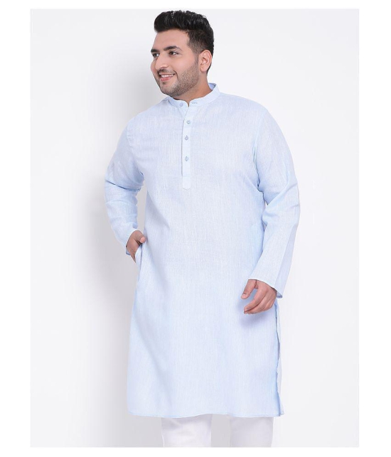 Hangup Blue Linen Kurta - None