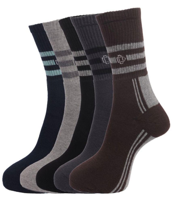 Dollar Socks Cotton Casual Full Length Socks Pack of 5 - Multi
