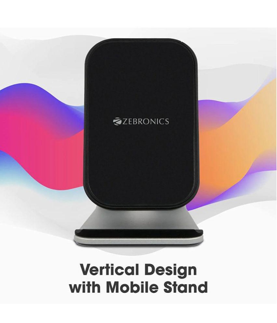 Zebronics - Type C 3A Wireless Charging Pad - Black