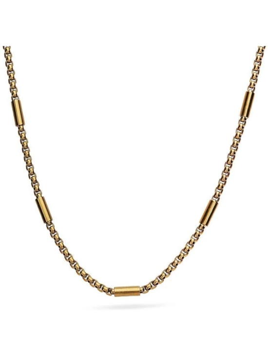 FASHION FRILL Gold Plated Stainless Steel Chain ( Pack of 1 ) - None