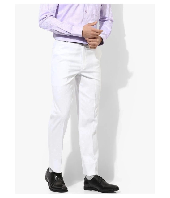 Hangup White Regular -Fit Trousers - None