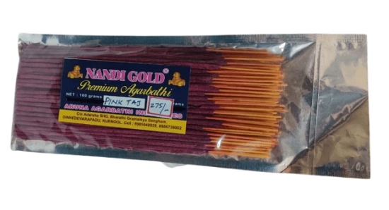 Nandi Gold Premium Agarbathi Sticks | Flavour- Pink Taj |100 grams Pack