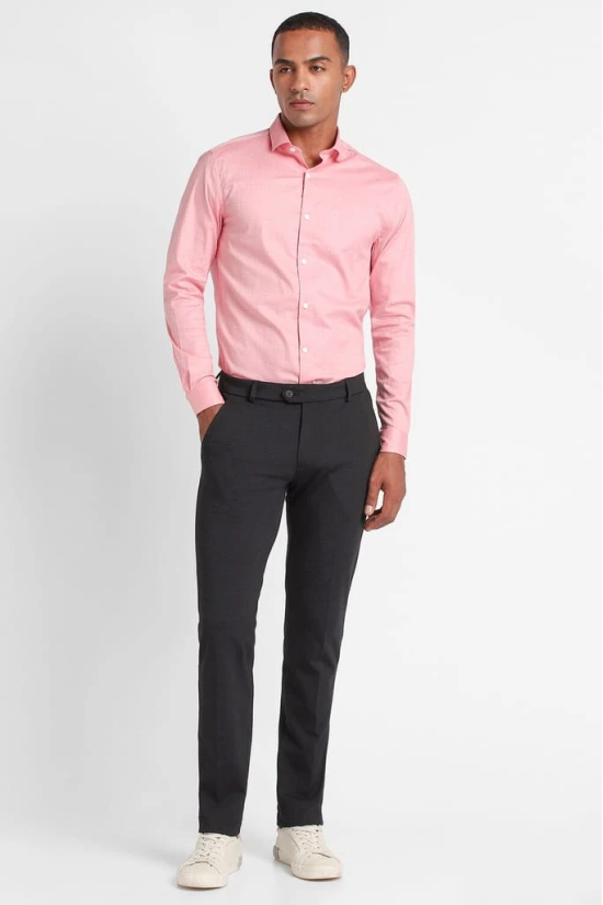 Men Pink Super Slim Fit Formal Full Sleeves Formal Shirt