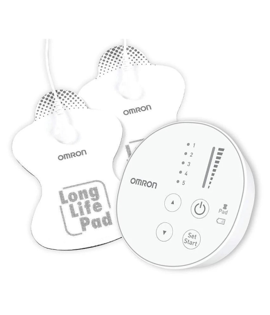 Omron HV F013 Corded Electric TENS Electronic Machine for Nerve Stimulator and Body Massage (White)