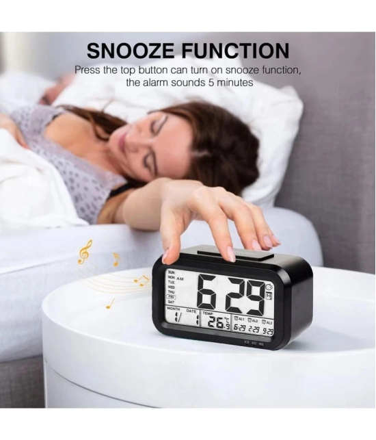 bulfyss Digital LCD Electronic Clock Alarm Clock - Pack of 1