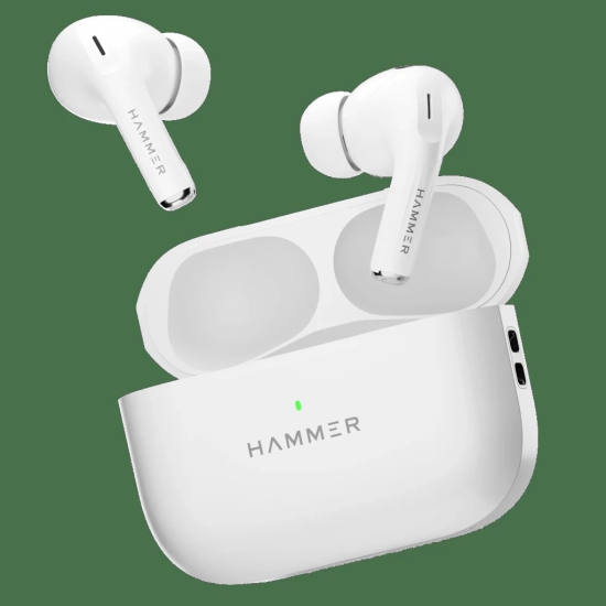 Hammer Aero max ANC & ENC In-ear Bluetooth Earbuds with slide and touch controls.