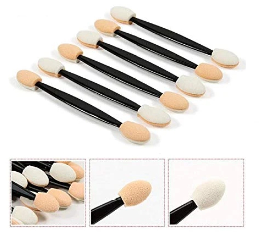 Nidy® Disposable Double-Sided Eye Shadow Brush Sponge Applicator Oval Makeup,12 cotton head