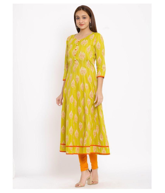 FabbibaPrints - Multicolor Cotton Women's Flared Kurti ( Pack of 1 ) - S