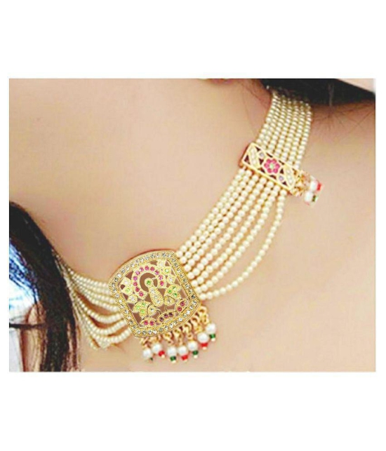 gilher - Gold Alloy Necklace Set ( Pack of 1 ) - Gold