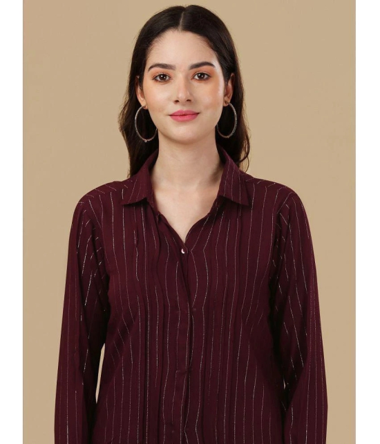 gufrina Maroon Viscose Womens Regular Top ( Pack of 1 ) - None