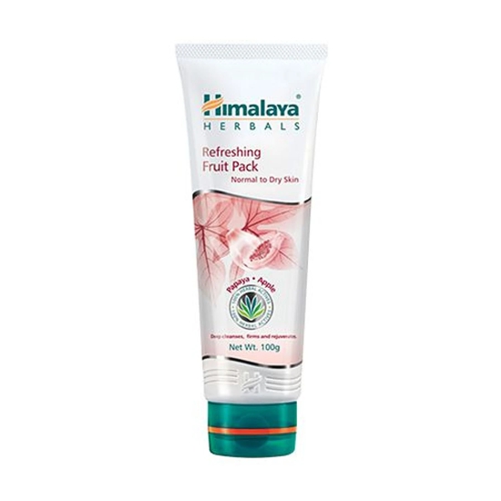 Himalaya Refreshing Fruit Pack - Papaya & Apple, Normal To Dry Skin, 100% Herbal Actives, 100 G