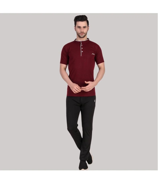 Forbro Maroon Cotton Regular Fit Mens Sports T-Shirt ( Pack of 1 ) - None