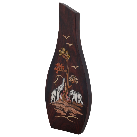 Rosewood Jug Shape Village Girl Panel