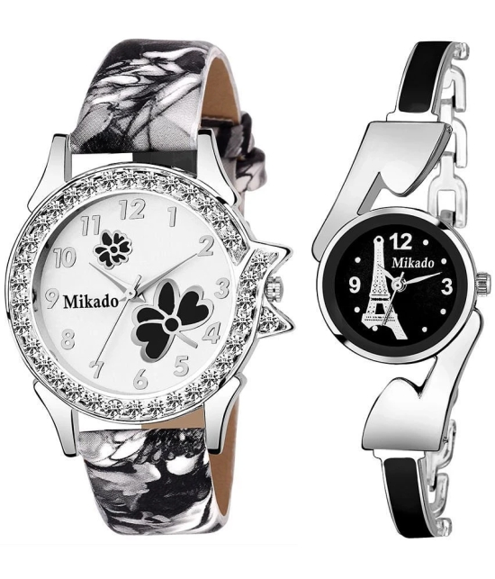 Mikado Leather Round Womens Watch