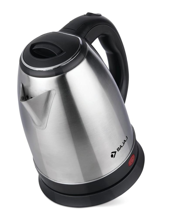 Bajaj KTX 1.8 Liter DLX Electric Kettle | 1500W Kettle with Stainless Steel Body | Cordless Operation | Auto Shut-Off Mechanism | 2-Year Warranty | Black |800 Watts