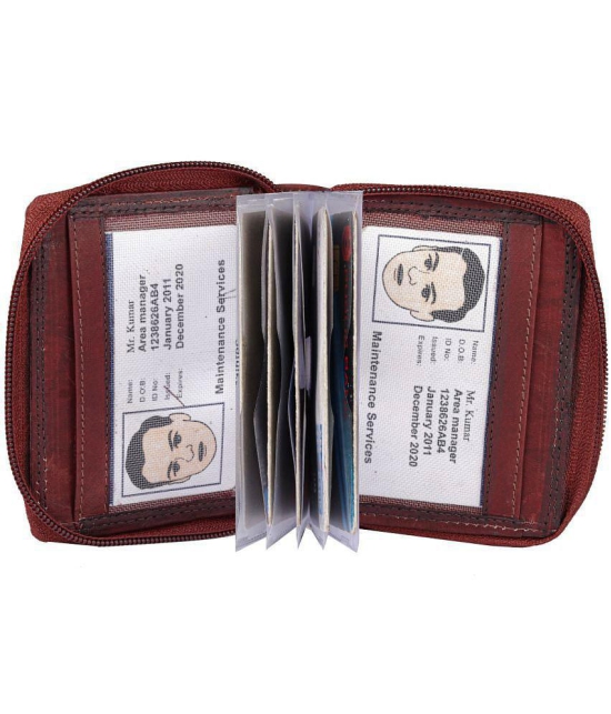 Tough Maroon Pure Leather Card Holder Wallet - Maroon