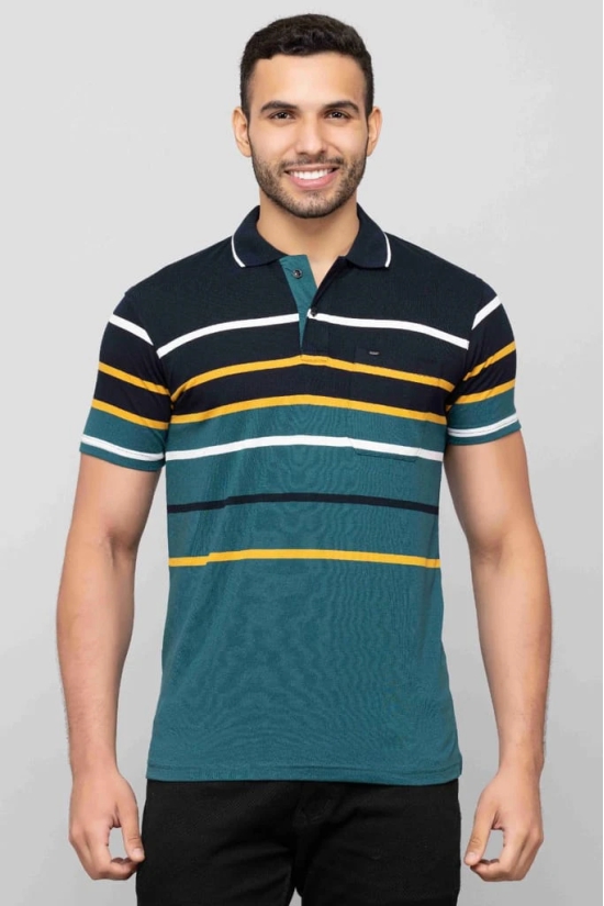 Men's Polo Striper Tshirt with Pocket