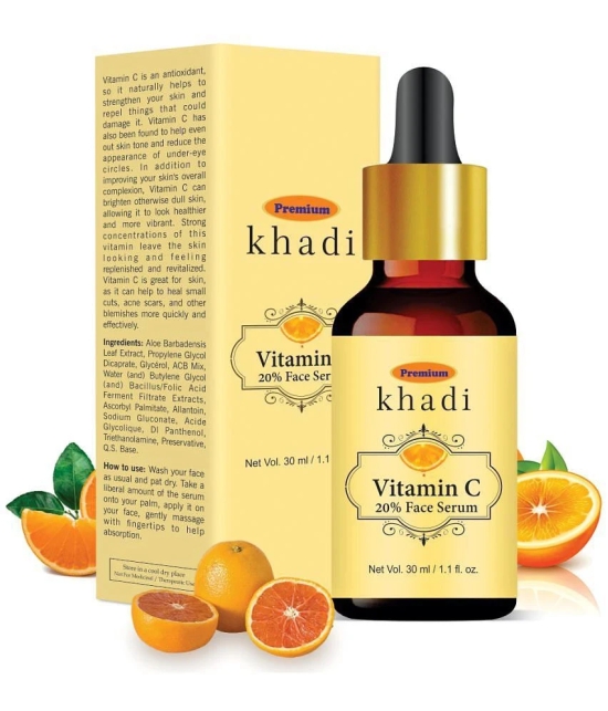 Premium Khadi Face Serum Vitamin C Daily Care For Normal Skin ( Pack of 1 )