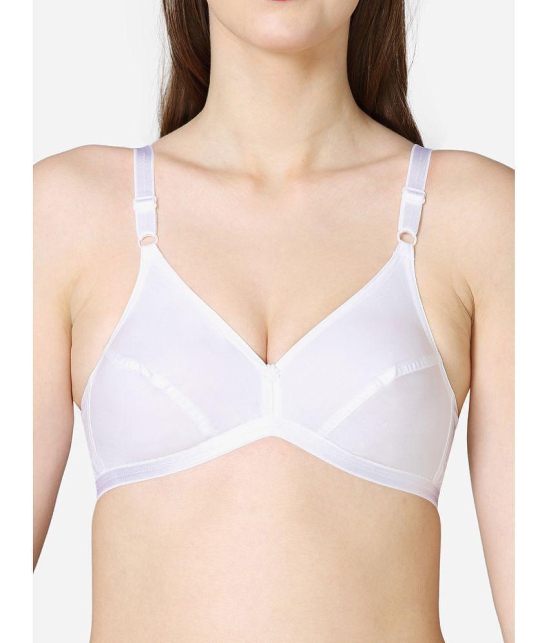 VStar - White Cotton Non Padded Women's Everyday Bra ( Pack of 1 ) - None