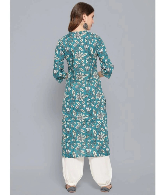 Antaran - Blue Cotton Womens Straight Kurti ( Pack of 1 ) - None