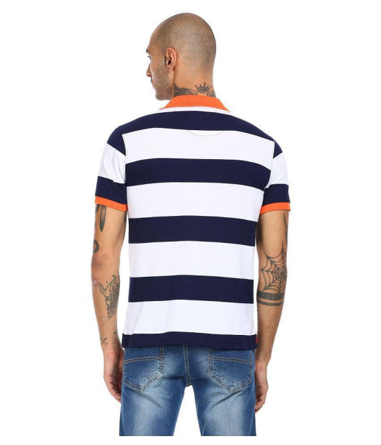 Ruggers Cotton Blue Stripers Polo T Shirt - None