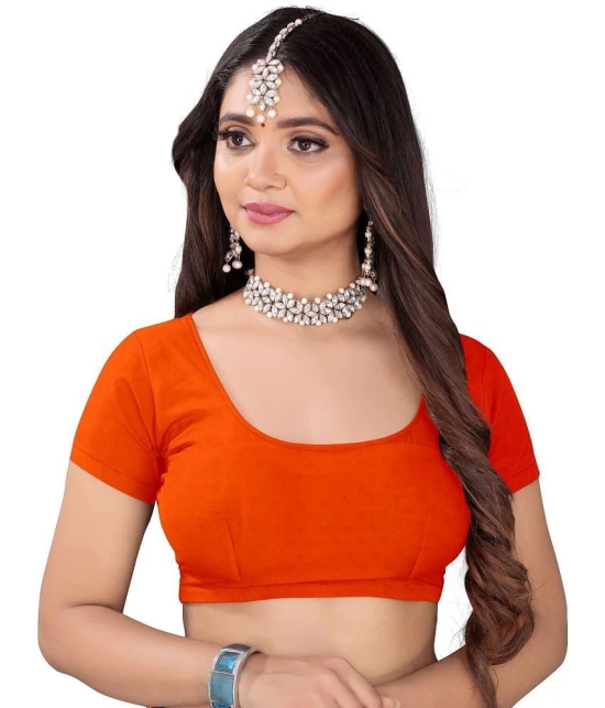 LEELAVATI - Orange Georgette Saree With Blouse Piece ( Pack of 1 ) - Orange