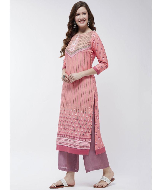 Pannkh - Pink Viscose Womens Straight Kurti ( Pack of 1 ) - None