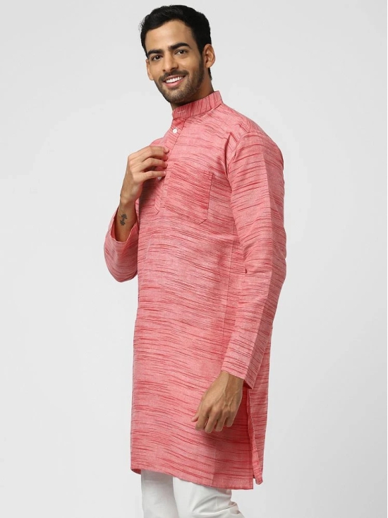 DESHBANDHU DBK - Pink Cotton Blend Mens Regular Kurta ( Pack of 1 ) - None