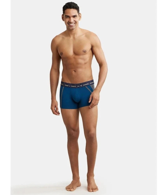 Jockey US21 Men Super Combed Cotton Elastane Stretch Solid Trunk - Poseidon - None